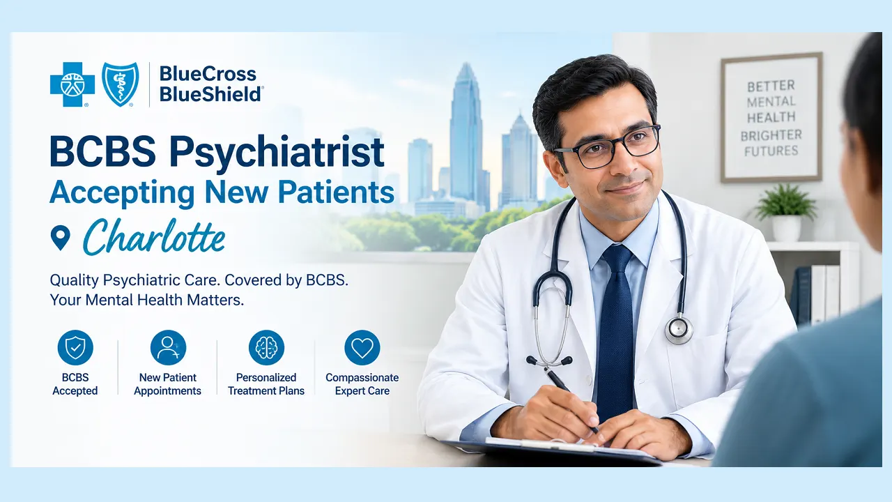 BCBS psychiatrist accepting new patients Charlotte