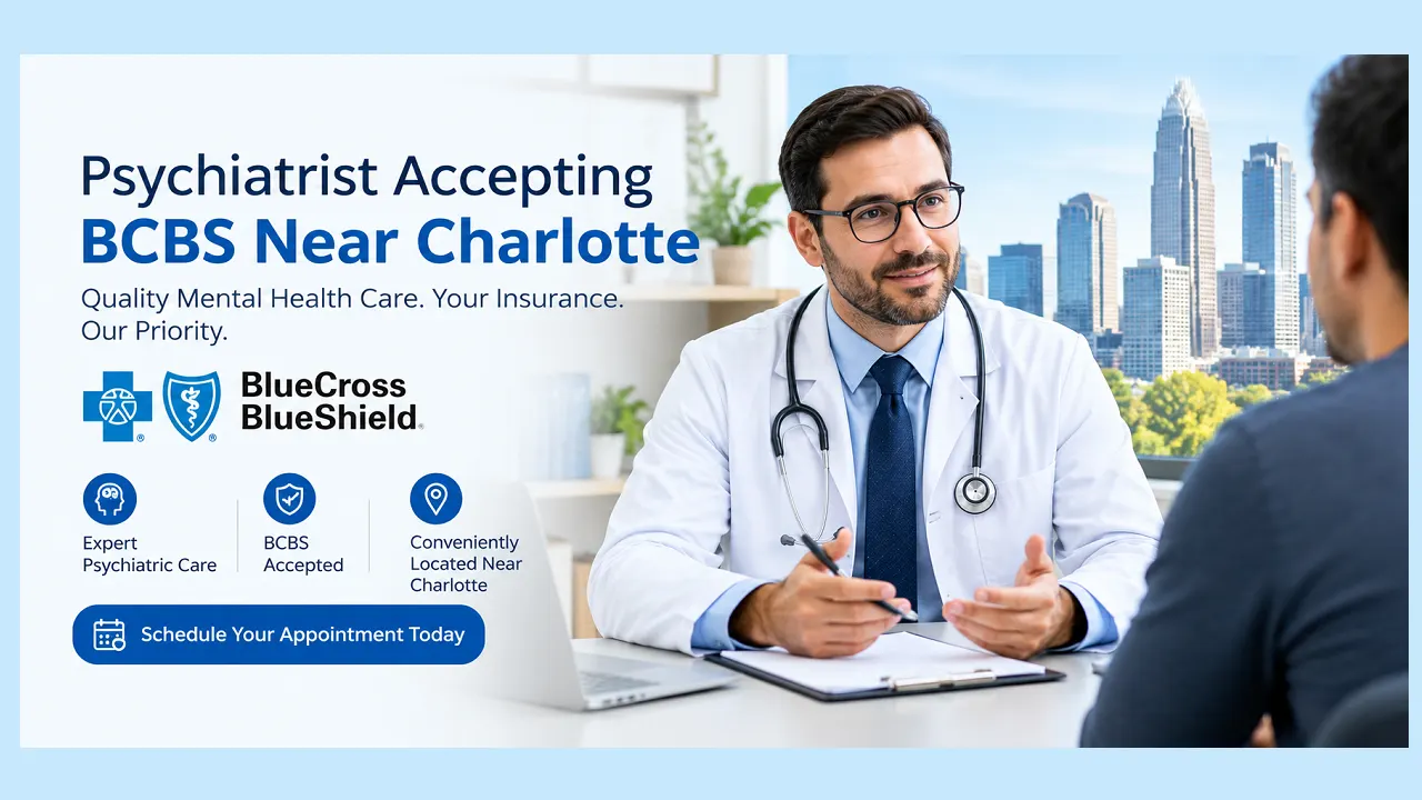 Psychiatrist accepting BCBS near Charlotte